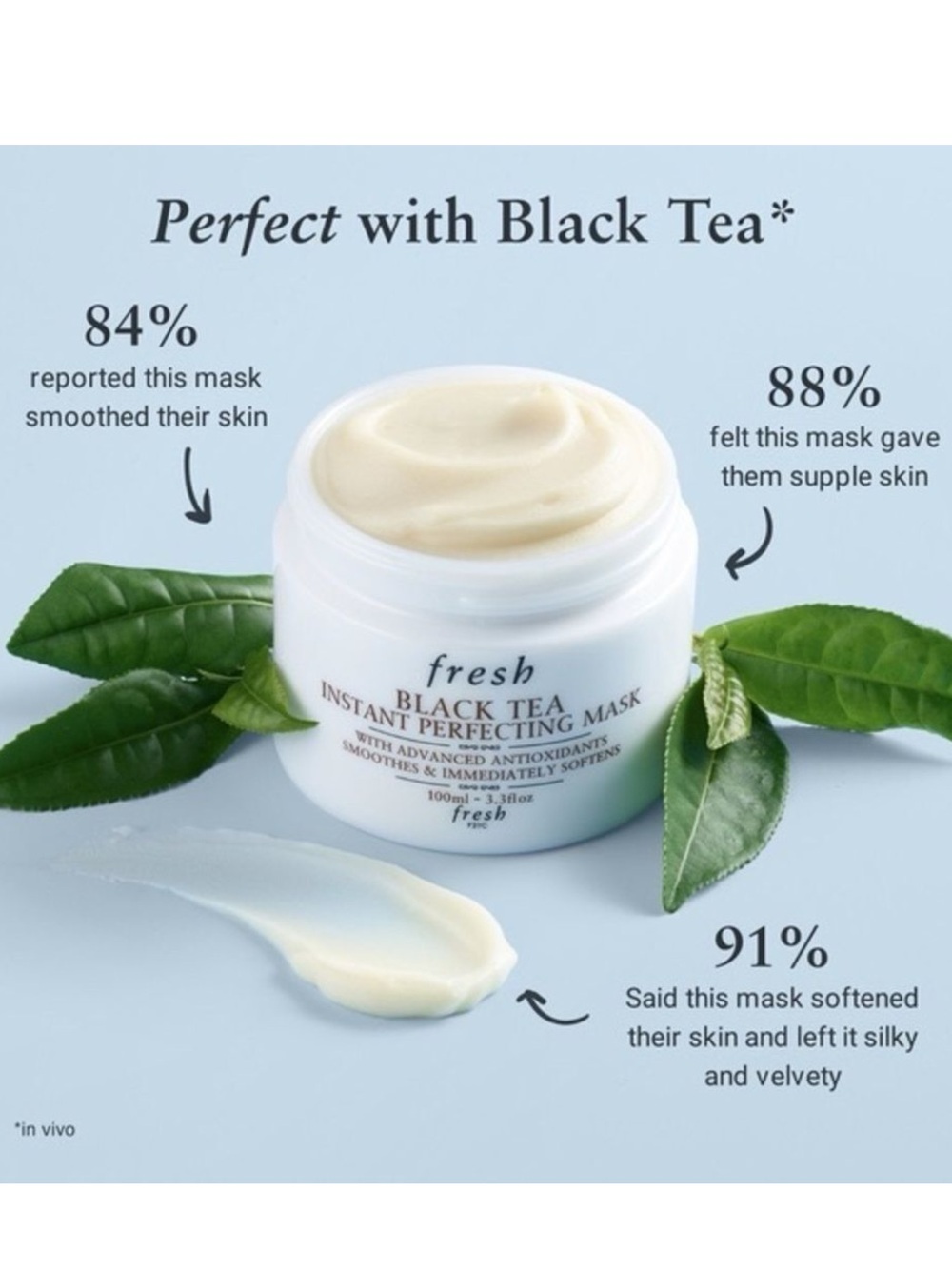 fresh Black Tea Instant Perfecting Mask 3.3 fl oz NEW! FULL SIZE! - Picture 2 of 9